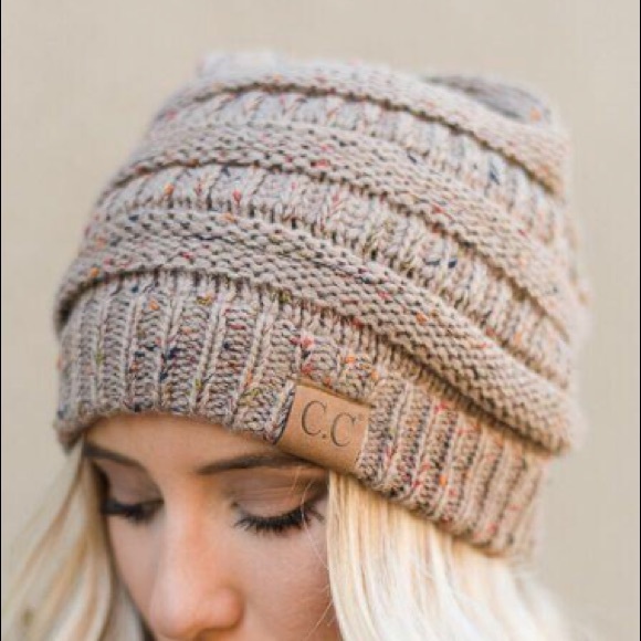 Navy Blue Solid CC Beanie - Picture 3 of 3